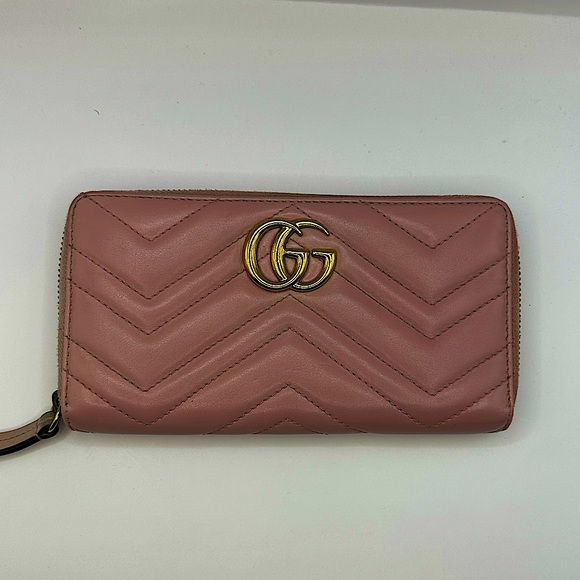 Gucci Handbags - Gucci Matelasse Marmont Zip Around Wallet